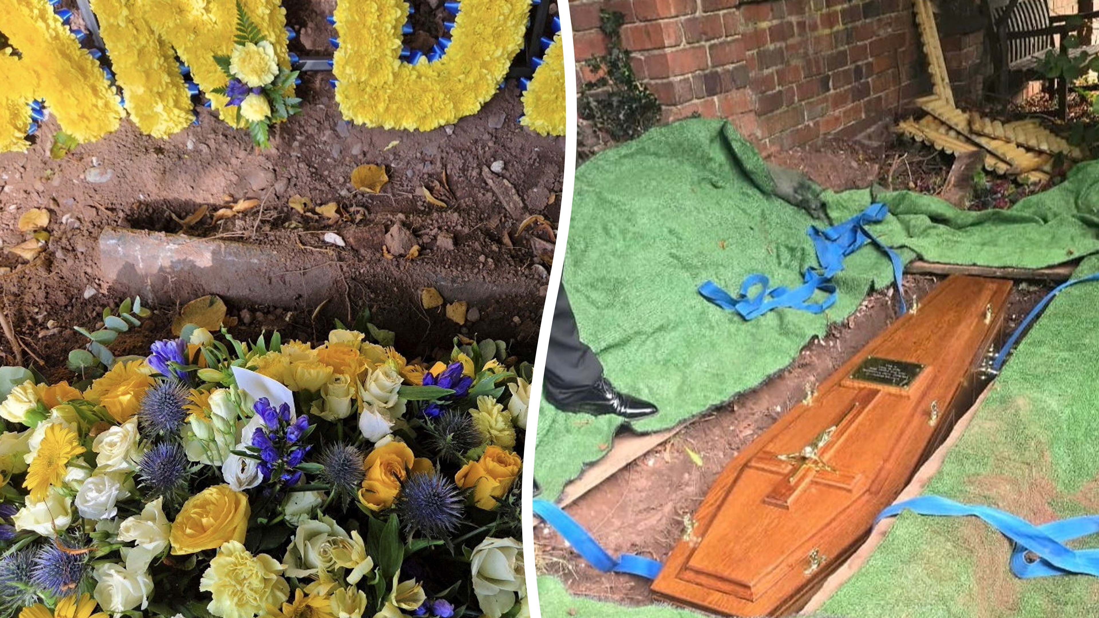 Video: Drei Tage nach der Beerdigung: Familie entdeckt freiliegenden Sarg des Vaters