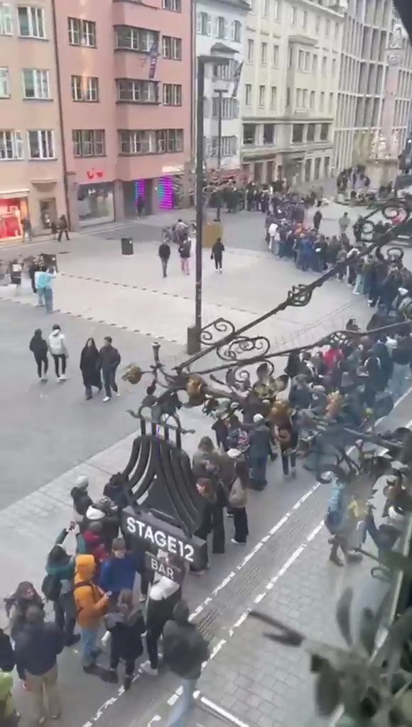 Free Ice Cream Caused a Huge Line in Innsbruck City Center