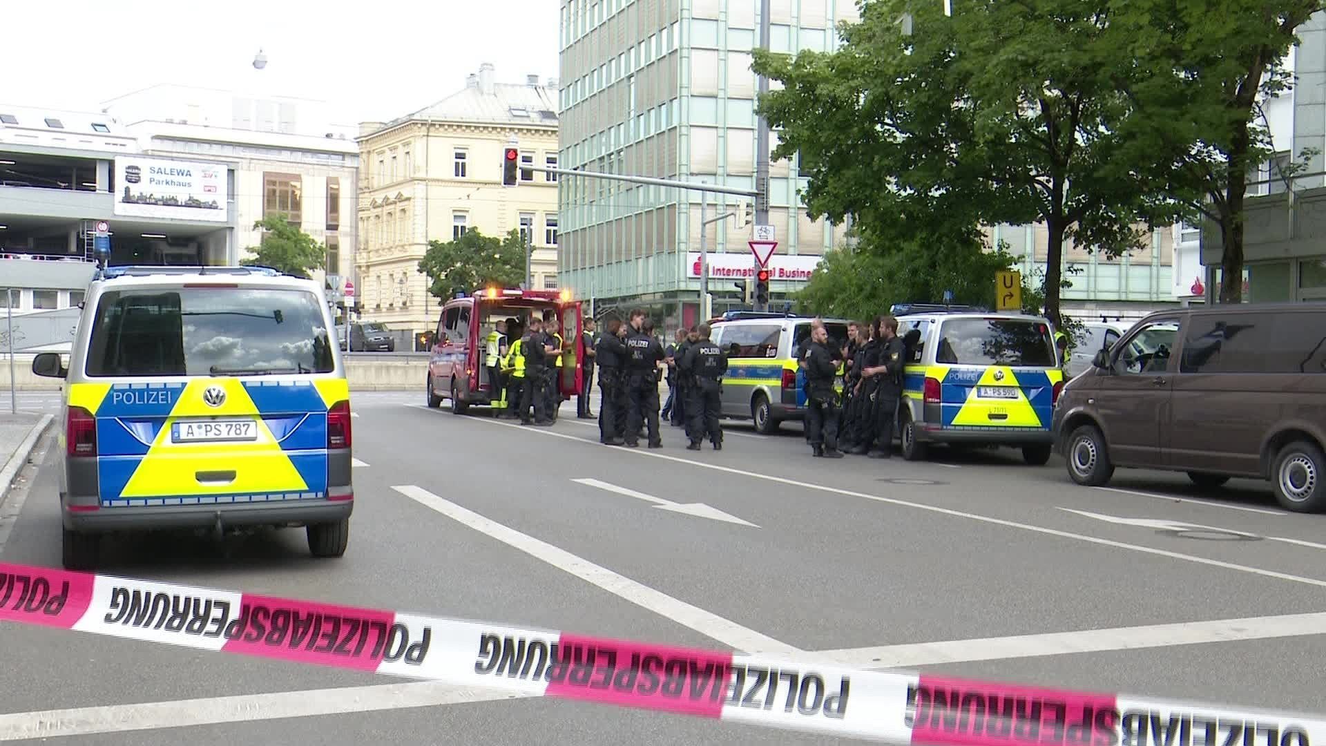 Video: Bombendrohung in Augsburger Innenstadt