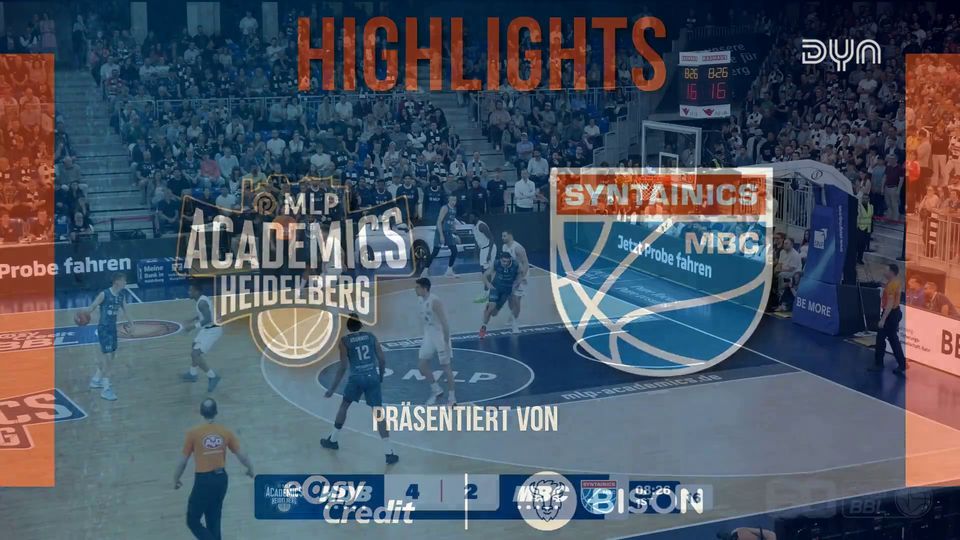 Spiel Highlights zu MLP Academics Heidelberg – SYNTAINICS MBC