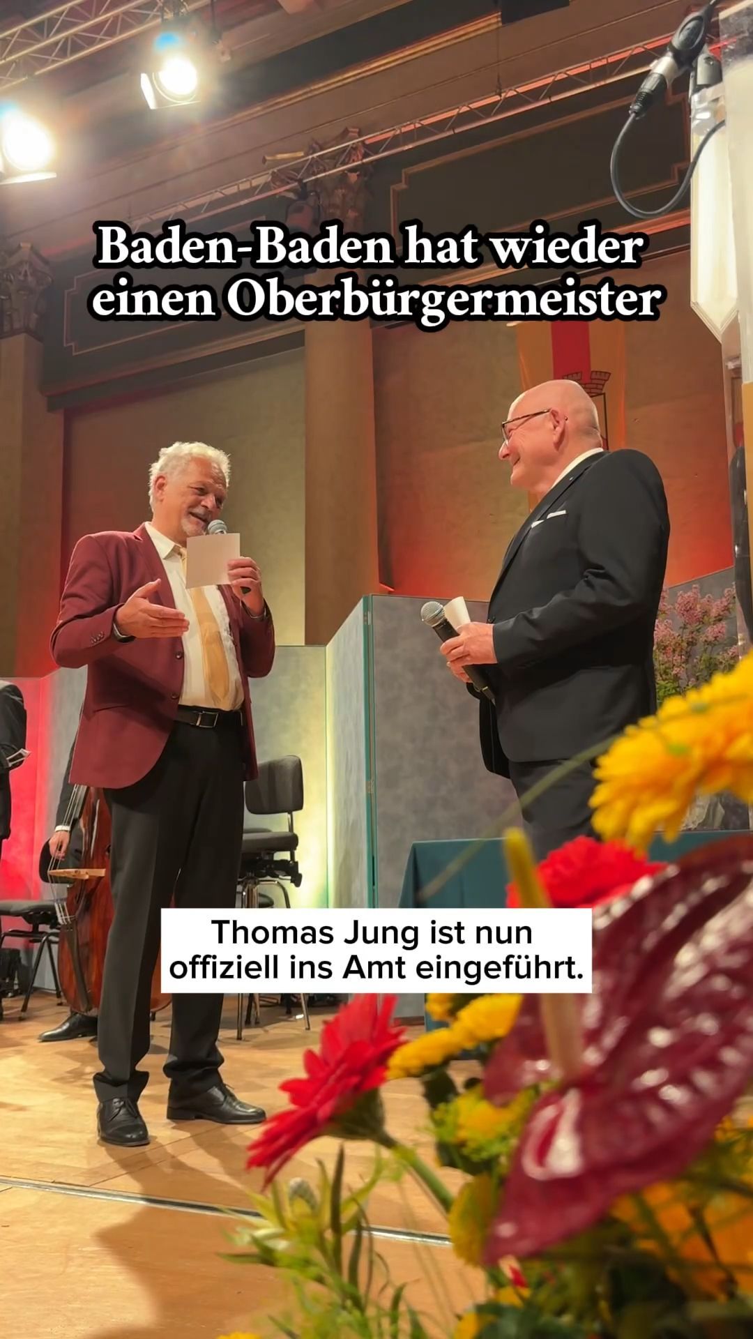 Video: Thomas Jung als neuer Oberbürgermeister von Baden-Baden vereidigt