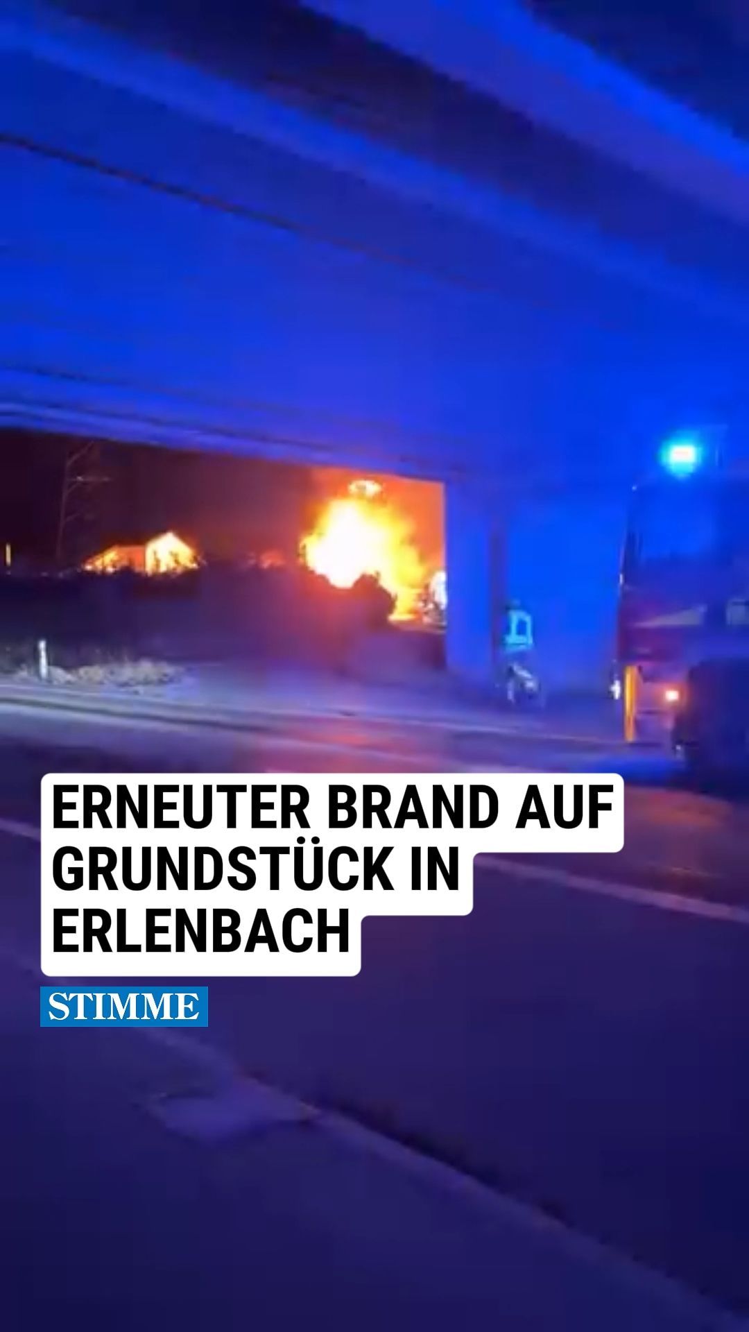 Video: Erneuter Brand auf Grundstück in Erlenbach