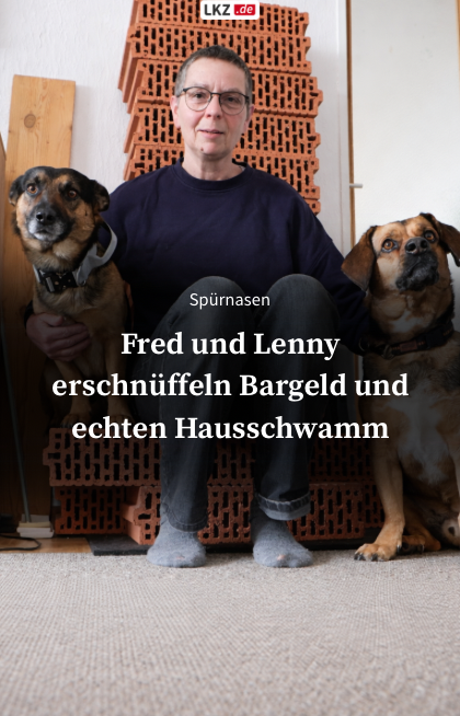 Video: Petra Geiers Hunde Fred und Lenny aus Remseck erschnüffeln Bargeld und echten Hausschwamm