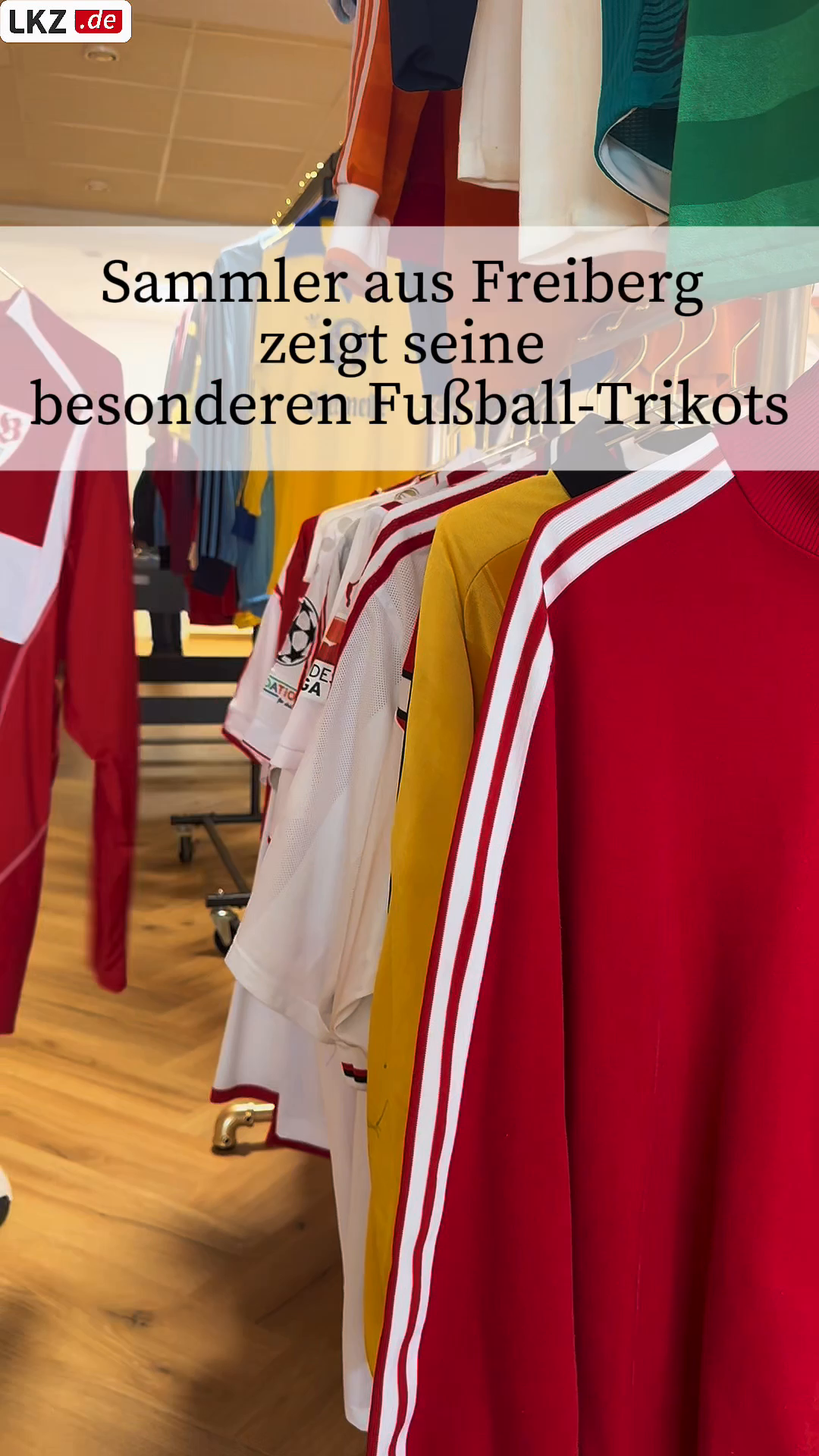 Jersey collector from Freiberg shows his special collection