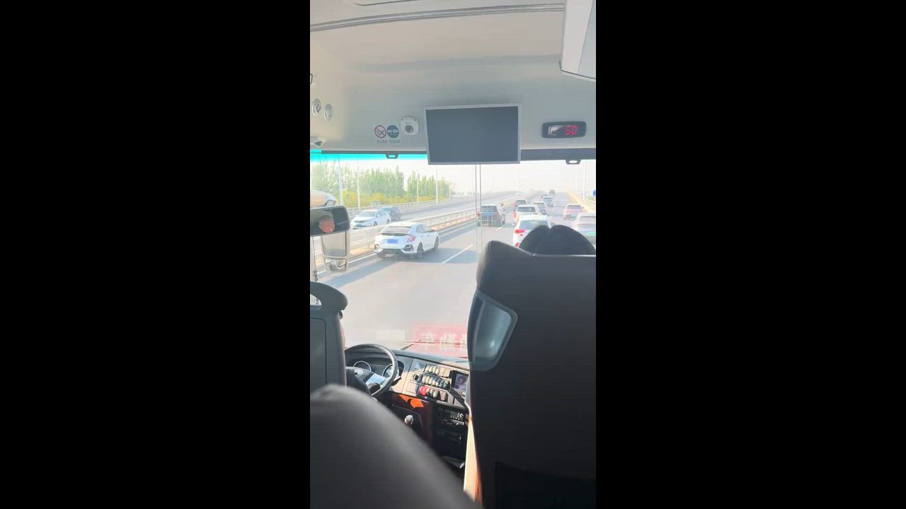Shanxi, China – 27. April 2026 Am 28. April 2026 wurde in der nordchinesischen Provinz Shanxi in einem aus einem Bus heraus aufgenommenen Video eine ungewöhnliche Szene festgehalten. Während zahlreiche Fahrzeuge eine große Brücke überquerten, tauchte mitten auf der Fahrbahn plötzlich ein Strauß auf. Der Vogel lief und rannte ohne Panik neben dem Verkehr her und blieb nahe der Fahrbahnmitte, wobei er sich nach vorn bewegte, als wäre er Teil des Verkehrsflusses. Strauß bewegt sich gelassen im Verkehr Insassen in nahe gelegenen Fahrzeugen zückten ihre Handys, um die Szene zu filmen. Das ruhige Tempo des Straußes ließ den Moment unwirklich wirken, fast wie eine Szene aus einem Film.