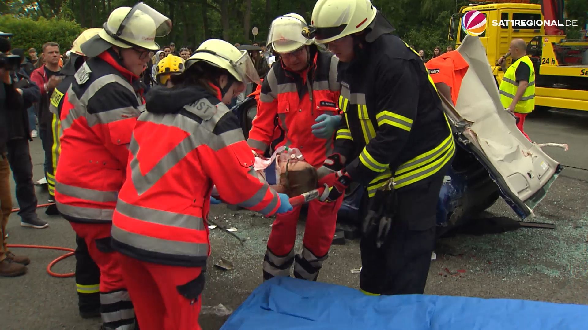 Schockierende Unfallsimulation: Aktionstag soll Schüler warnen
