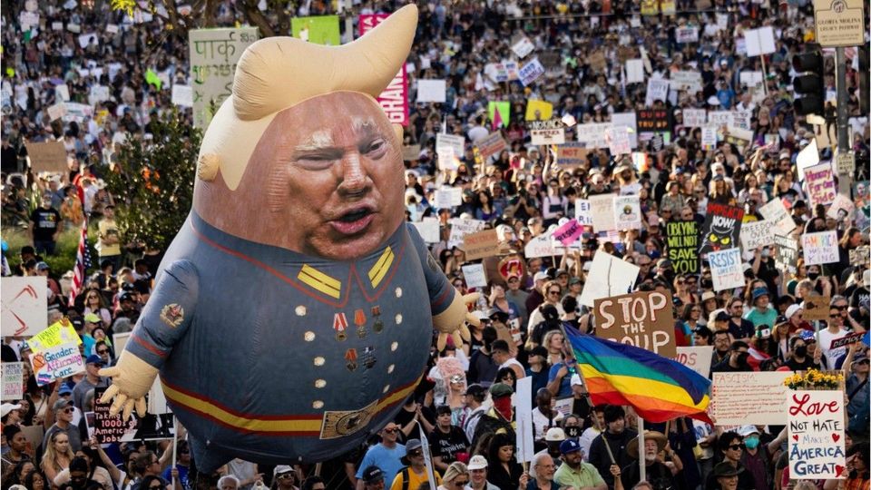 Massendemonstrationen gegen Trump und Musk