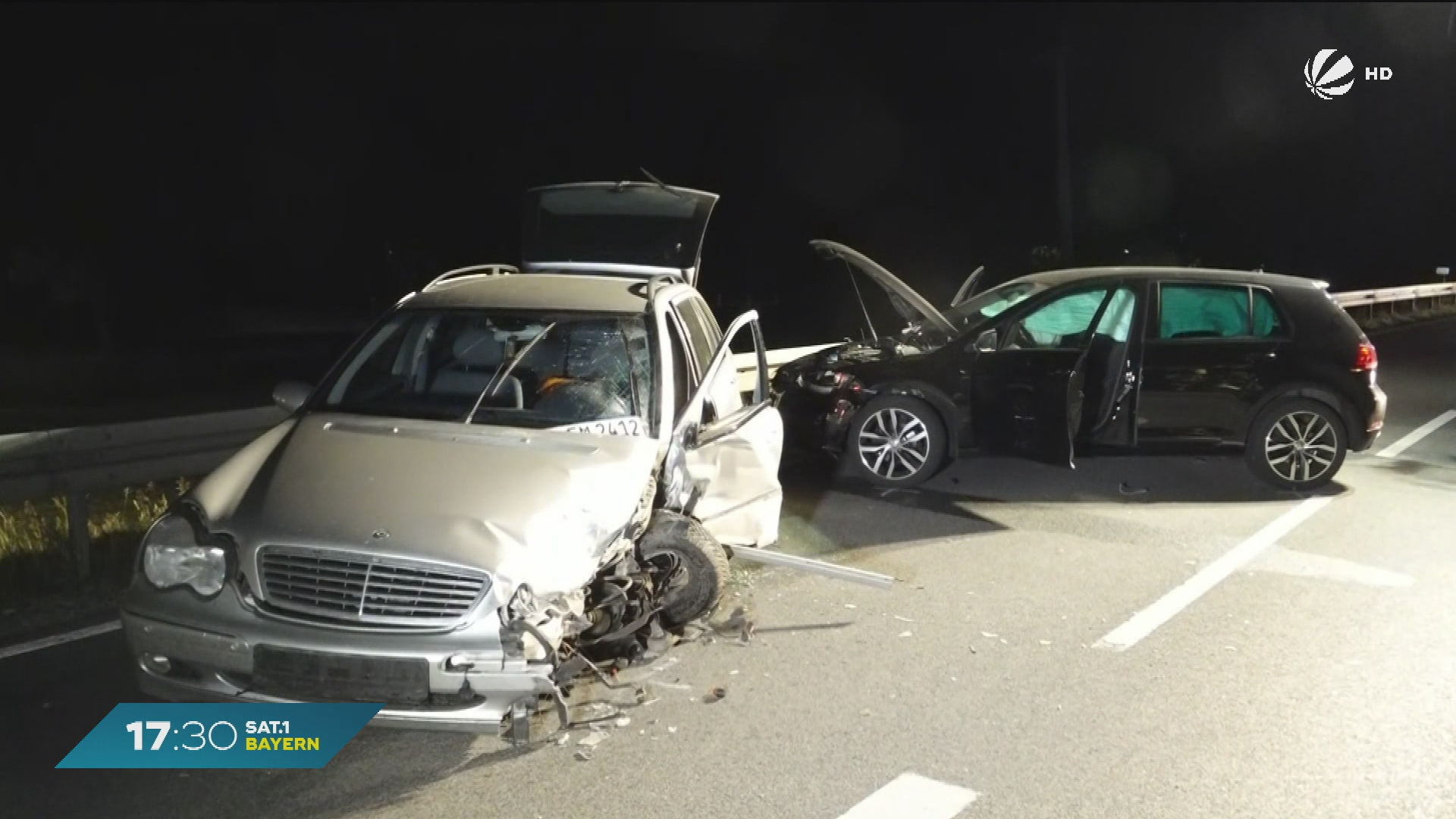 Video: Sechs Verletzte nach Unfall auf B22: Betrunkener rast in Gegenverkehr