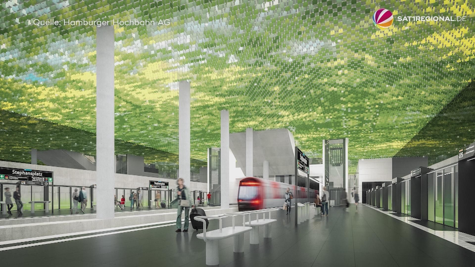 Video: Neuer U5-Bahnhof am Hamburger Stephansplatz entsteht