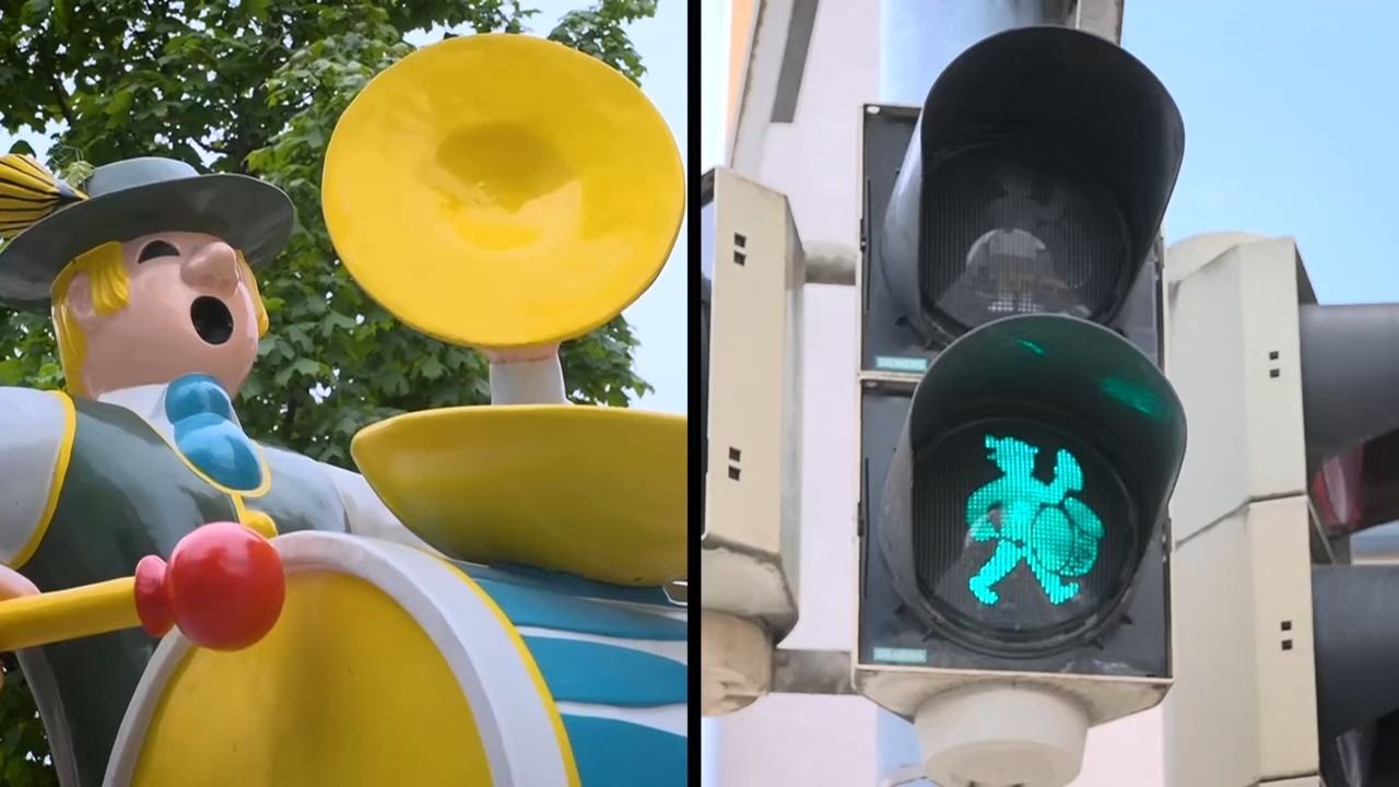 Video: Wiesntrommler statt Ampelmännchen: Besondere Ampel in Rosenheim