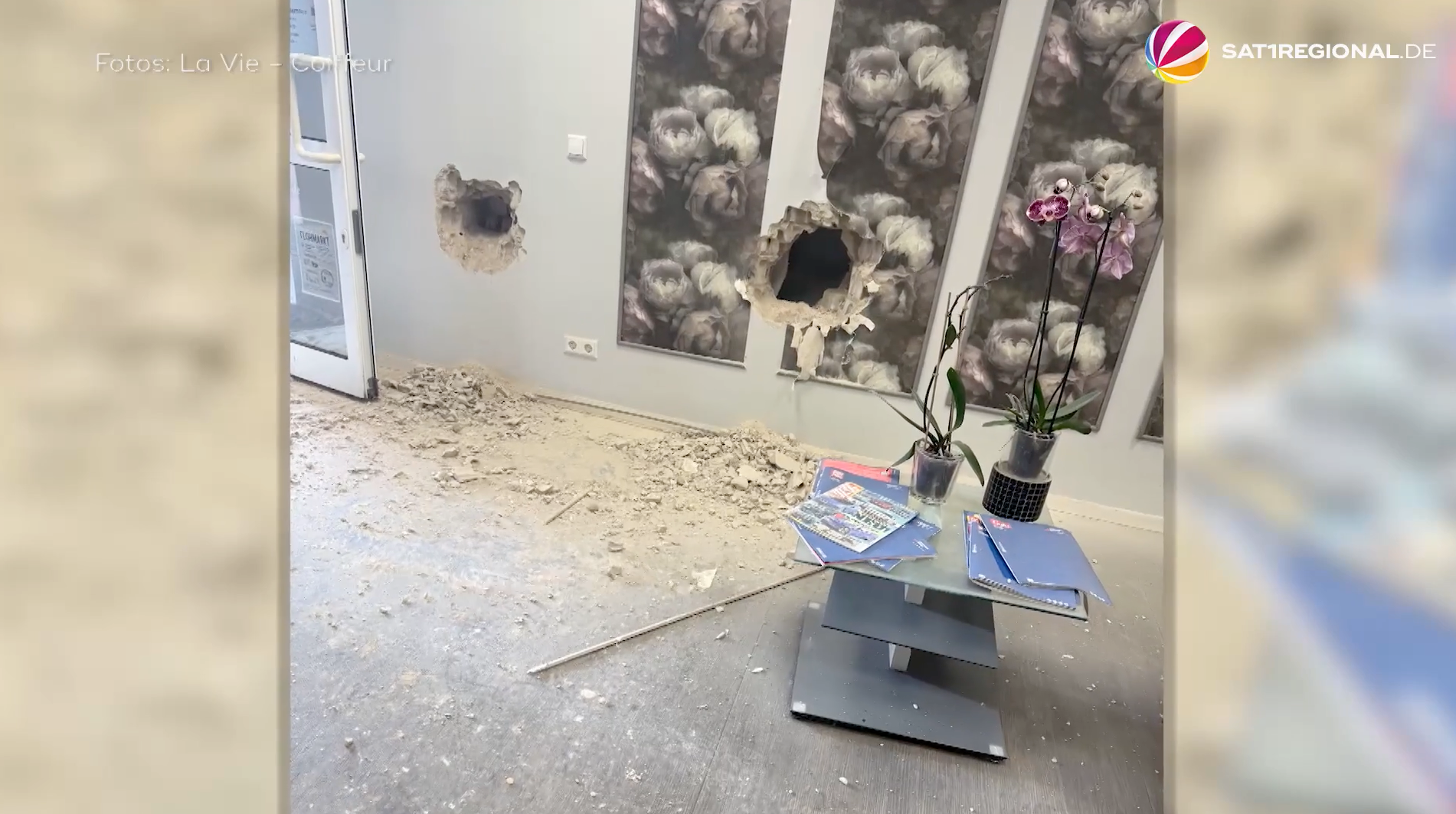 Video: Versuchter Einbruch in Garbsener Sparkasse: Täter zerstören Friseursalon