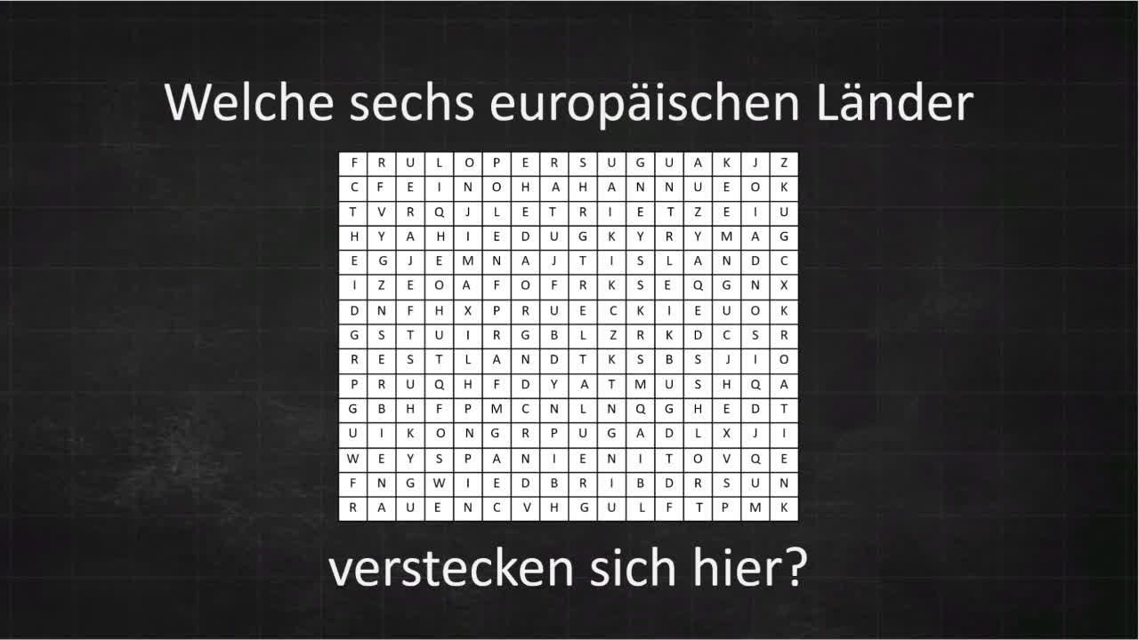 Video: Sechs Länder Europas: wie viele findest du?