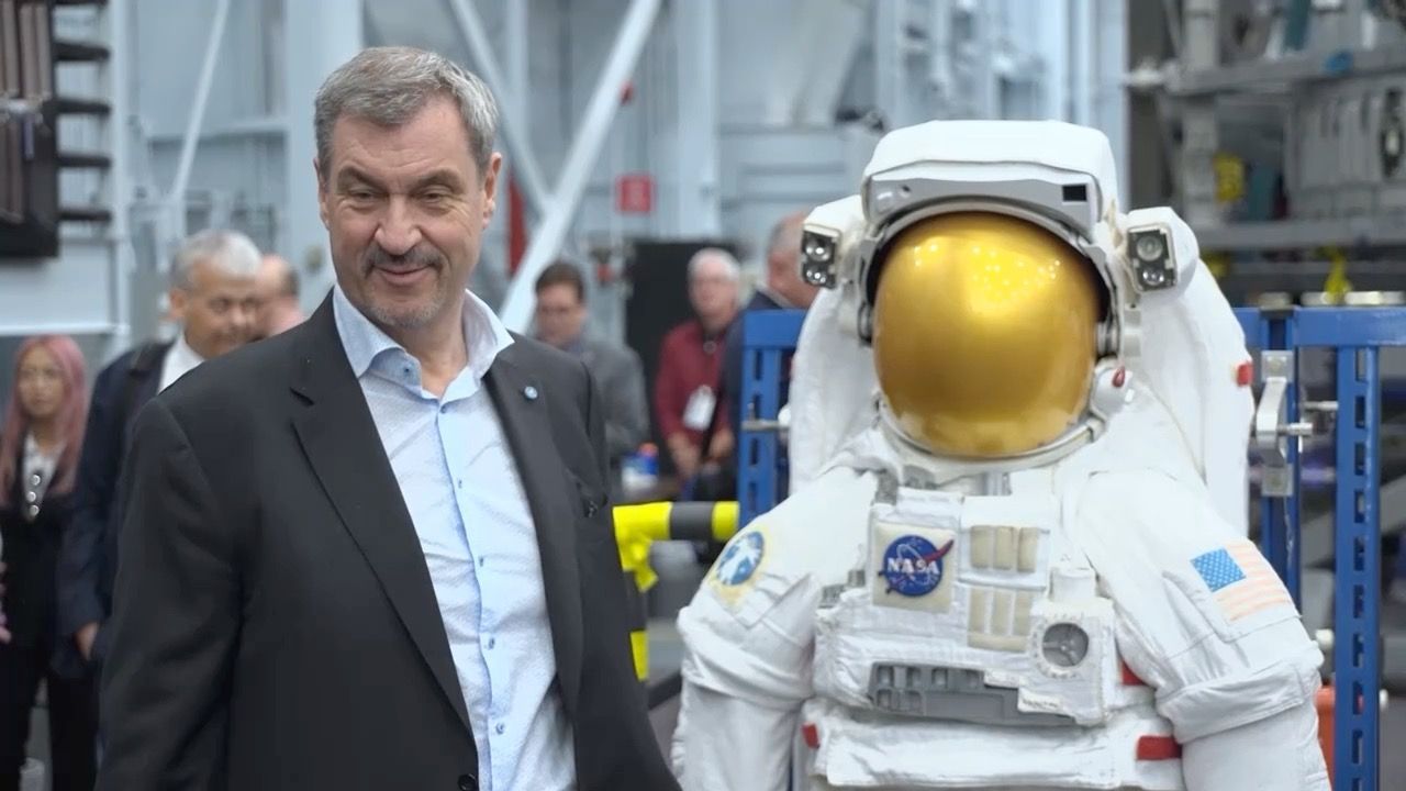 Video: Raumfahrt-Offensive: Söder bei NASA in den USA