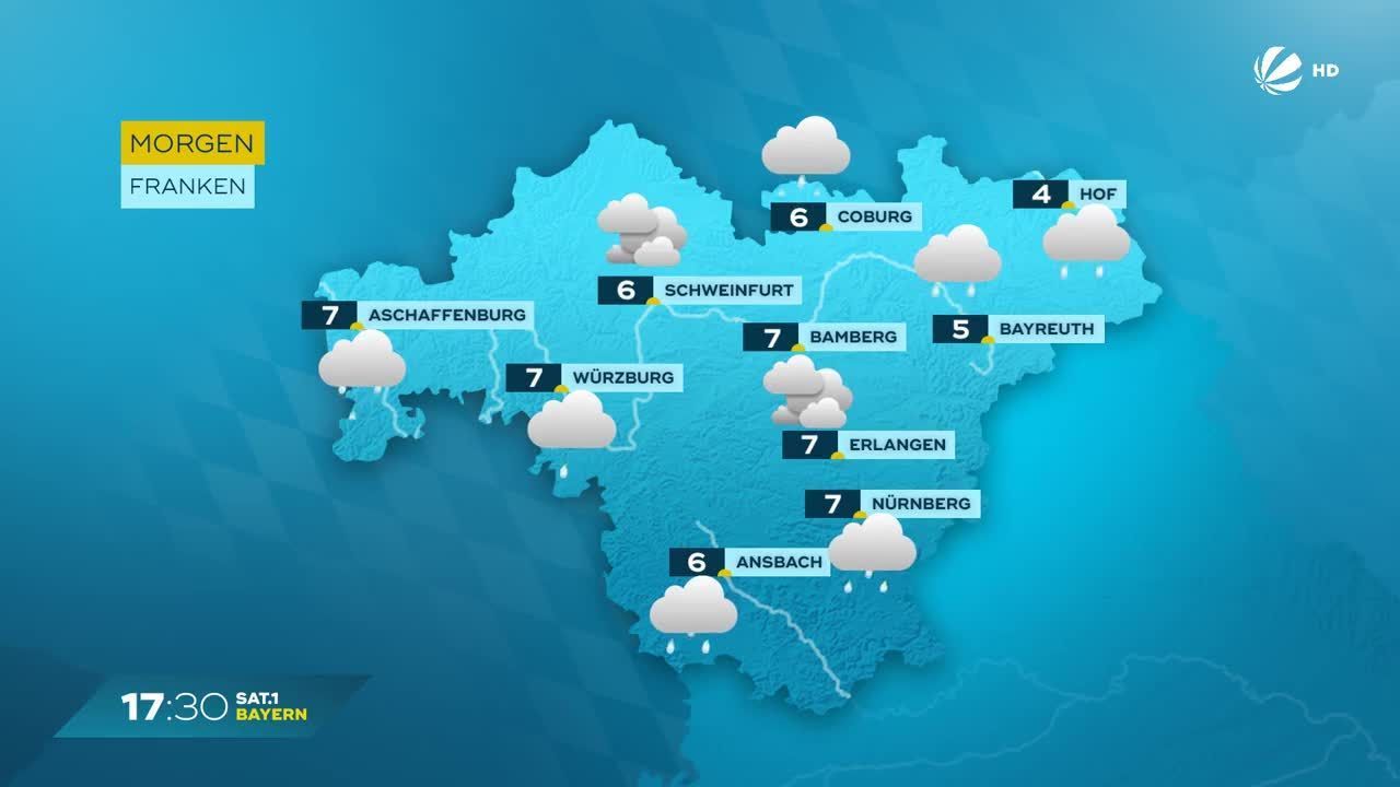 Das Bayern Wetter vom 13.12.23: Wolken und Regen