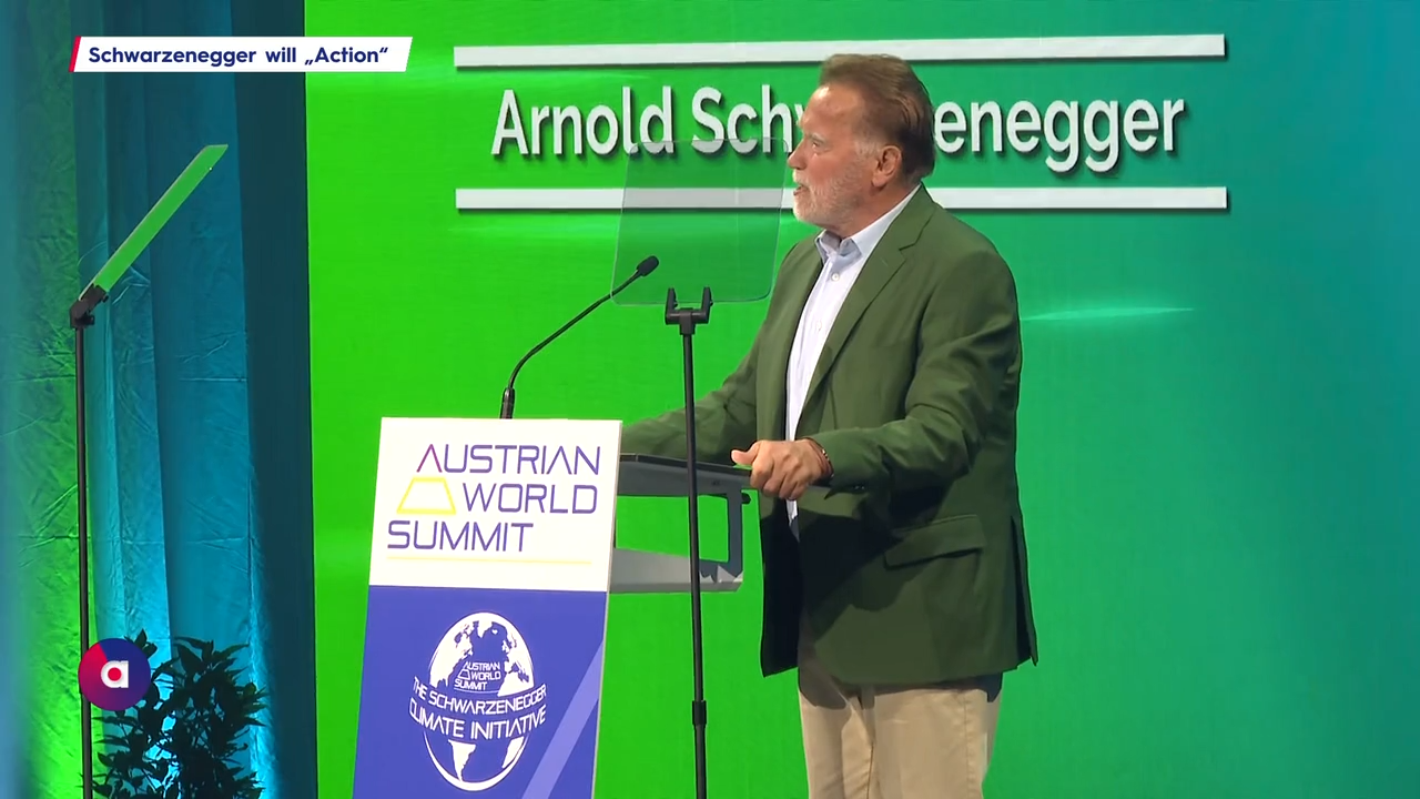 Video: Austrian World Summit: Schwarzenegger will "Action“