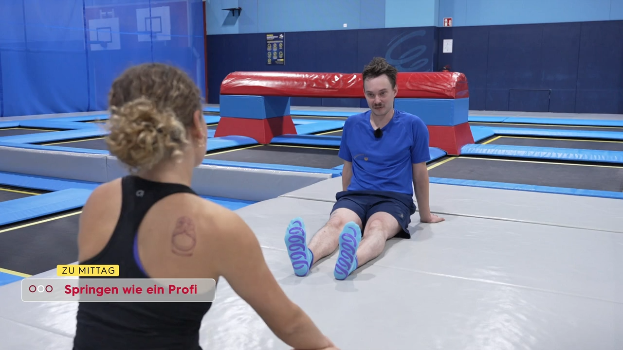 Sicher springen in der Trampolinhalle