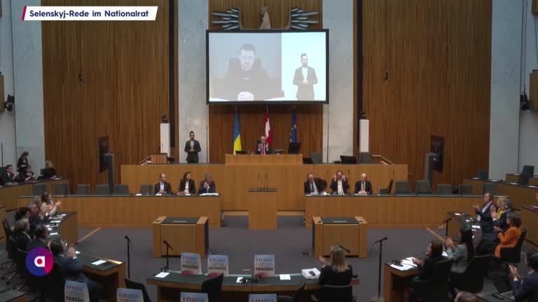 Streit im Hohen Haus: Selenskyj-Rede im Nationalrat