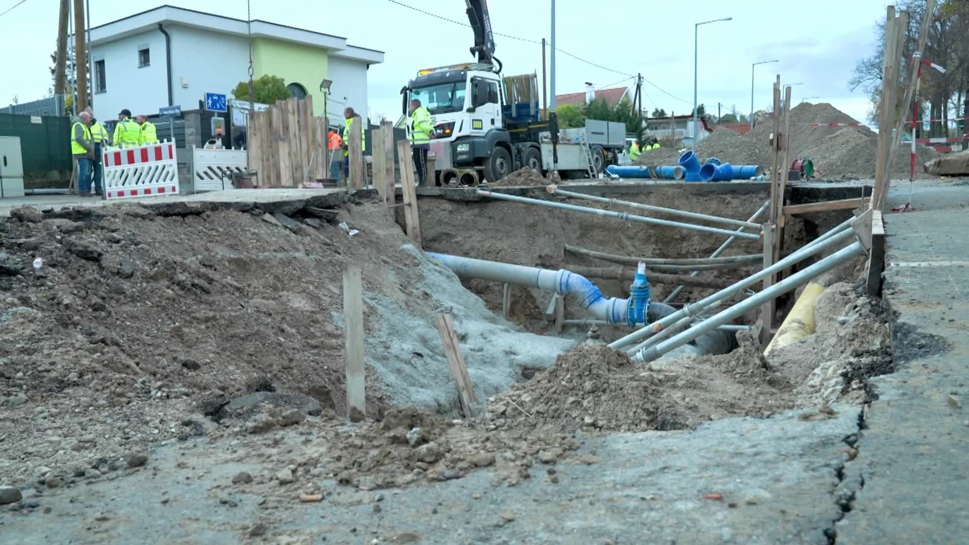 Wasserrohrbruch in Wien Ottakring